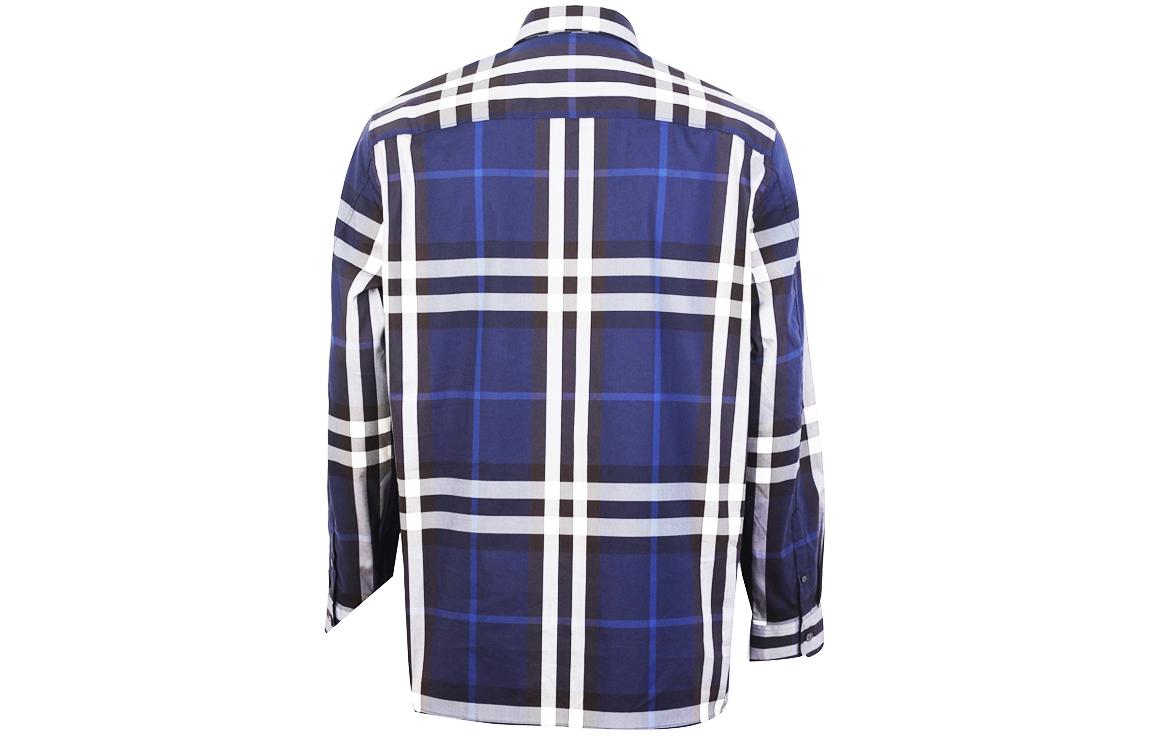 Burberry SS21 Classic Plaid Long Sleeves Shirt 'Navy Blue' 40234821