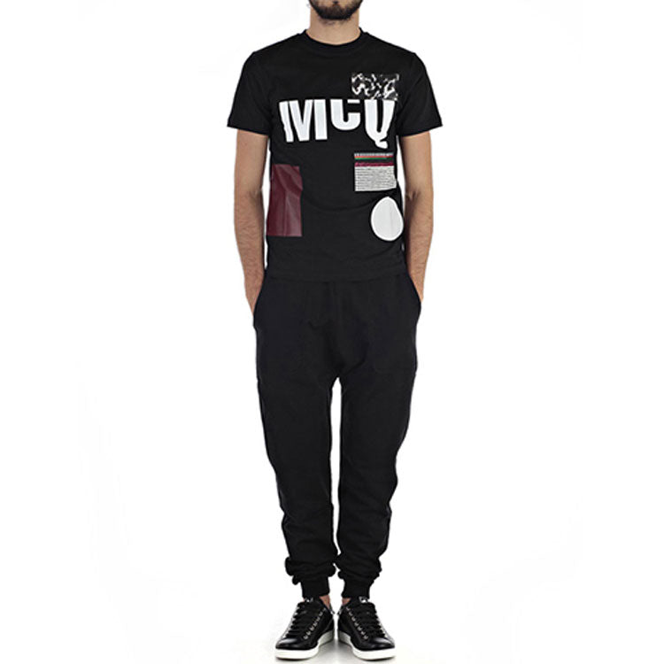 Alexander McQueen Geometry Pattern Printing T-shirt 'Black' 277605-RHT34