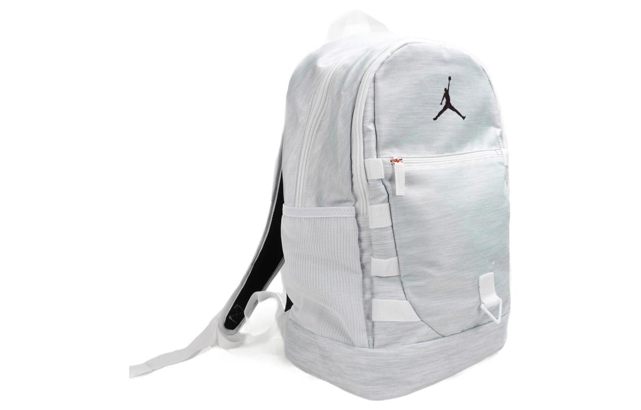 Jordan Athletic Large Capacity Zipper Laptop Bag Schoolbag Backpack Large Unisex White  Grey FB1766-106