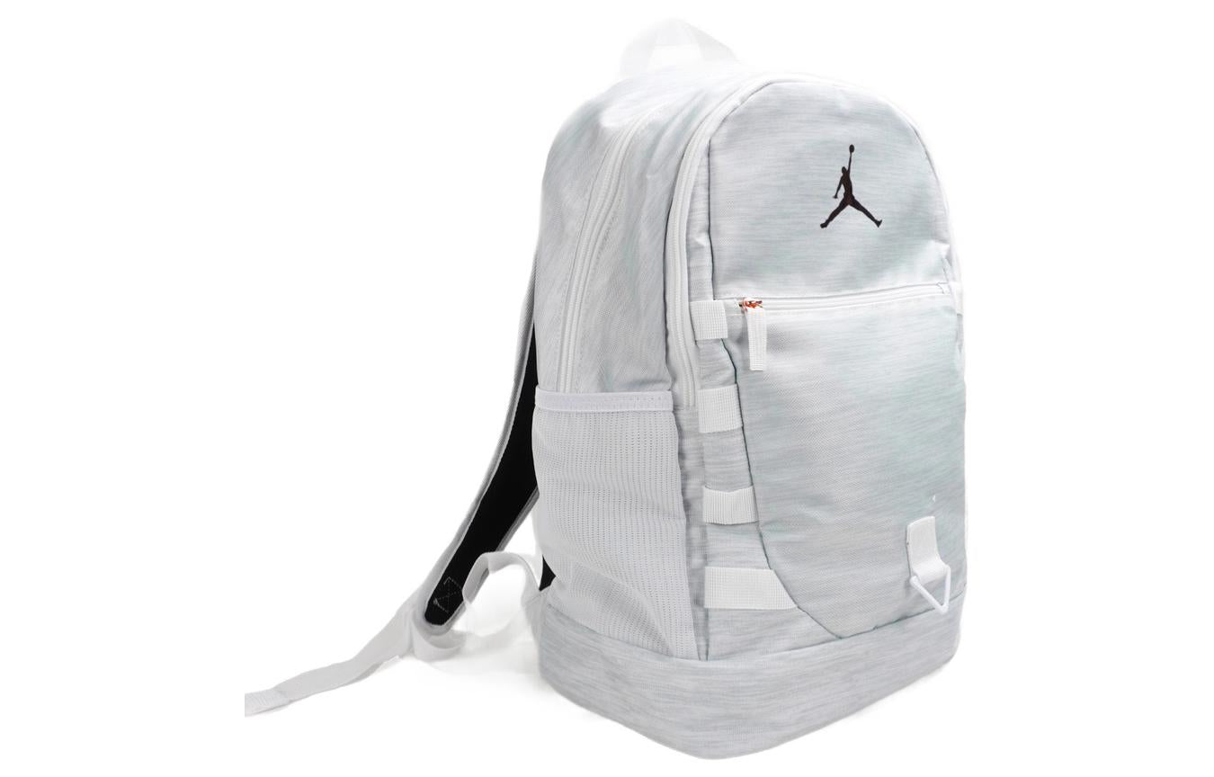 Jordan Athletic Large Capacity Zipper Laptop Bag Schoolbag Backpack Large Unisex White  Grey FB1766-106