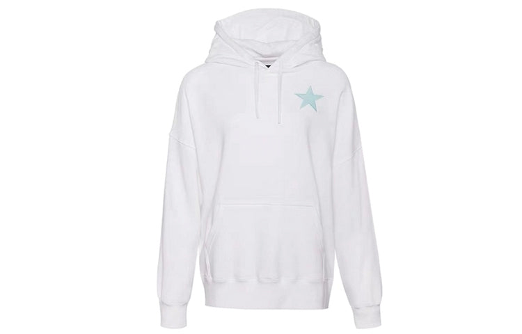 (WMNS) Converse Logo Printing Knit hooded Drawstring White 10020752-A03