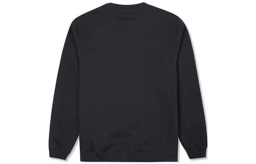 Converse Go-To Embroidered Star Chevron Brushed Back Fleece Crew Sweatshirt Asia Sizing 'Black' 10024510-A01