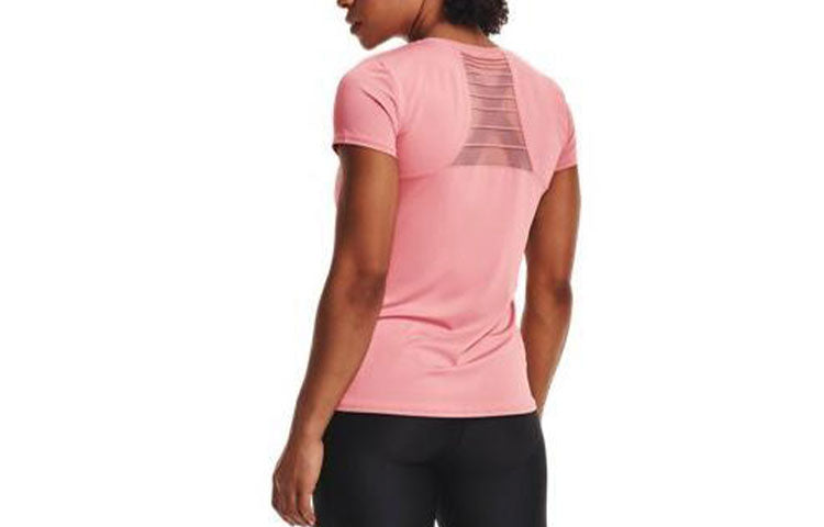 (WMNS) Under Armour Heatgear(R) Ds Training Casual Sports Breathable Short Sleeve Pink 1365756-663