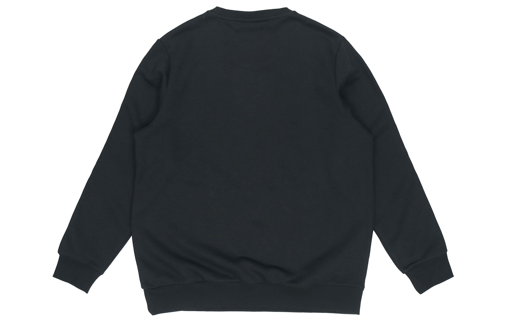 Men's adidas 3S Fl Swt Stripe Sports Round Neck Pullover Black GK9106