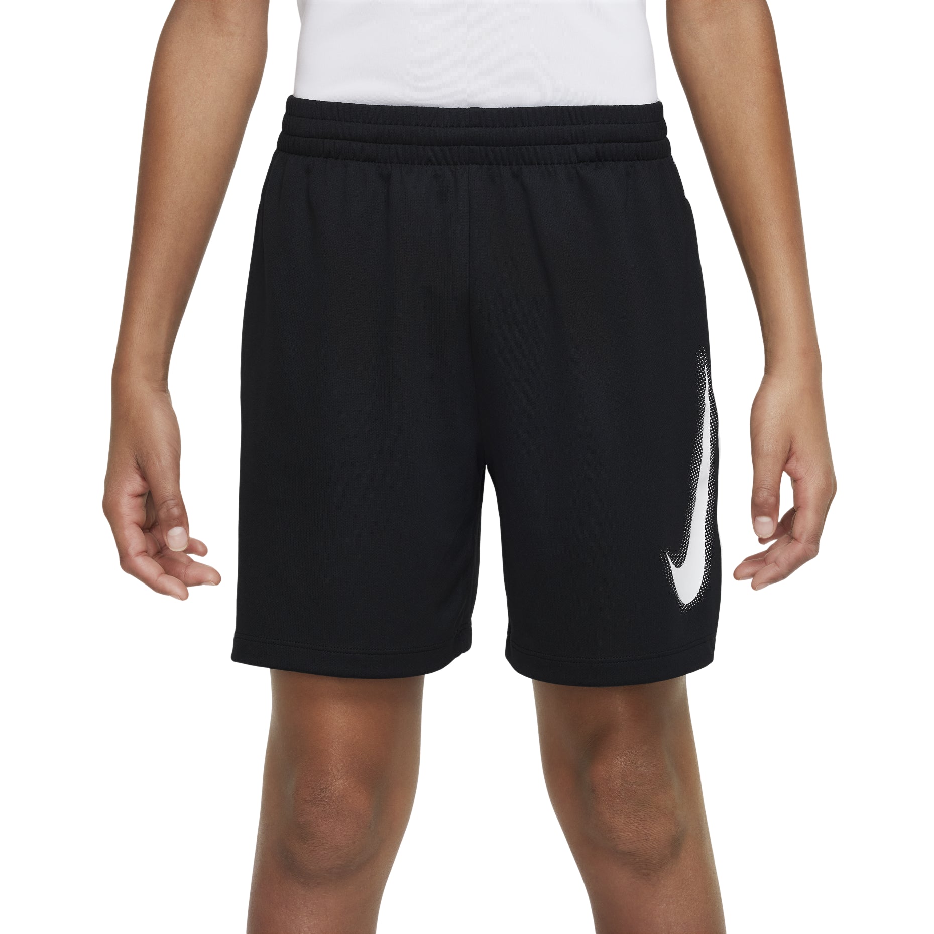 (GS) Nike Multi Dri-FIT Graphic Training Shorts 'Black White' DX5361-010