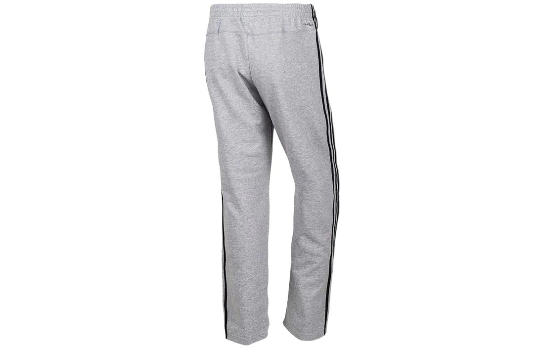 Men's adidas Logo Micro Mark Stripe Straight Sports Pants/Trousers/Joggers Gray X12934