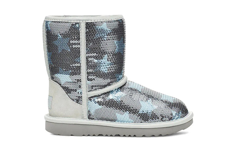 UGG Classic Short ll Sequin Star Big Boys Denim Blue 1107988K-DMB
