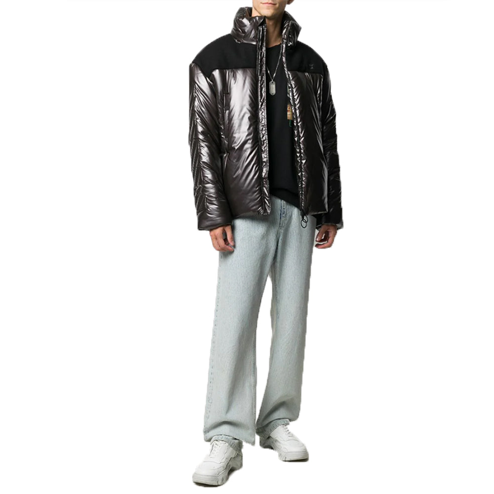 Off-White Classic hooded Stand Collar Jacket Black OMED026F20FAB0016000