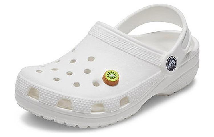 Crocs Classic Charm Kiwi Slice Clogs 'White' 21SF10008477