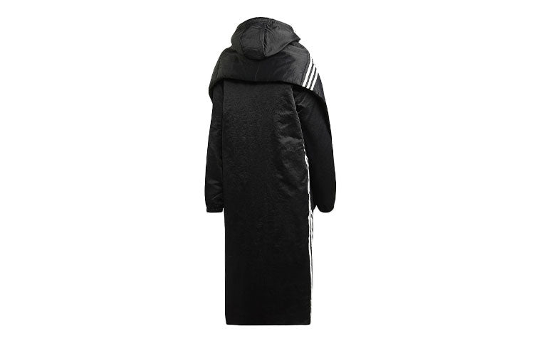 (WMNS) adidas Originals Long Hooded Padded Coat 'Black' EC0936