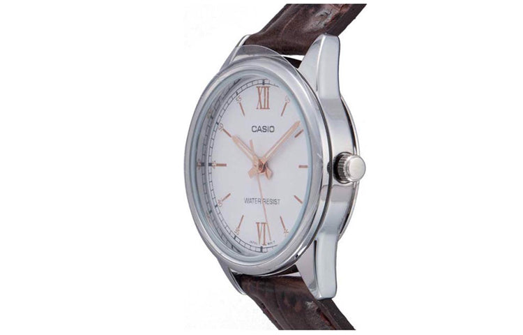 CASIO Quartz Waterproof White Dial White Analog LTP-V005L-7B3U