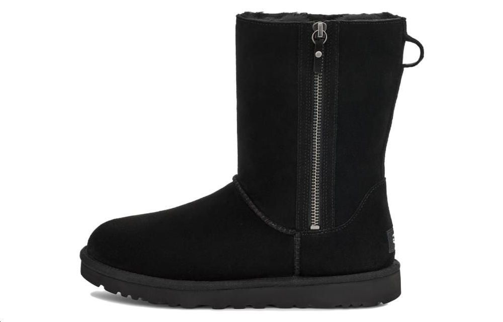 (WMNS) UGG Classic Short Zip 'Black' 1153490-BLK