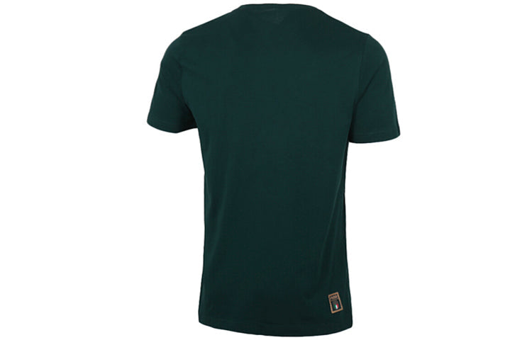 PUMA Large Printing Breathable Casual Round Neck Short Sleeve Green 757504-18
