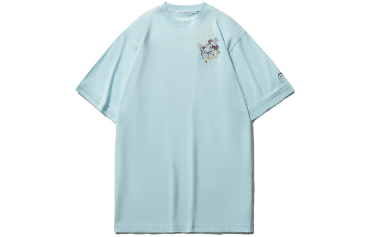 (WMNS) Li-Ning x Disney Crossover Sports Fashion Series Tee 'Light Blue' AHSR214-4