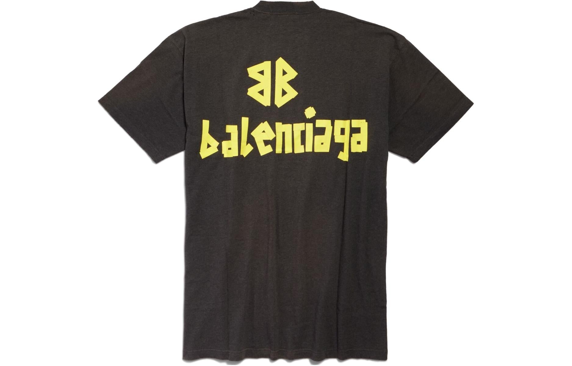 (WMNS) Balenciaga Tape Type T-shirt Dress 'Dark Grey' 739037TOVA98519