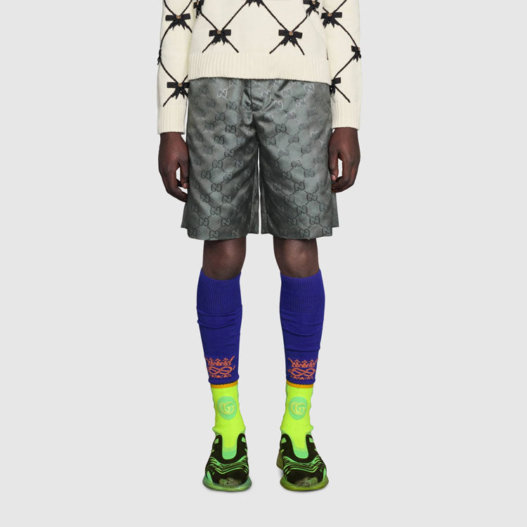 Gucci FW21 Off The Grid Series Logo Printed Nylon Shorts 'Grey' 654859-ZAEBN-1126