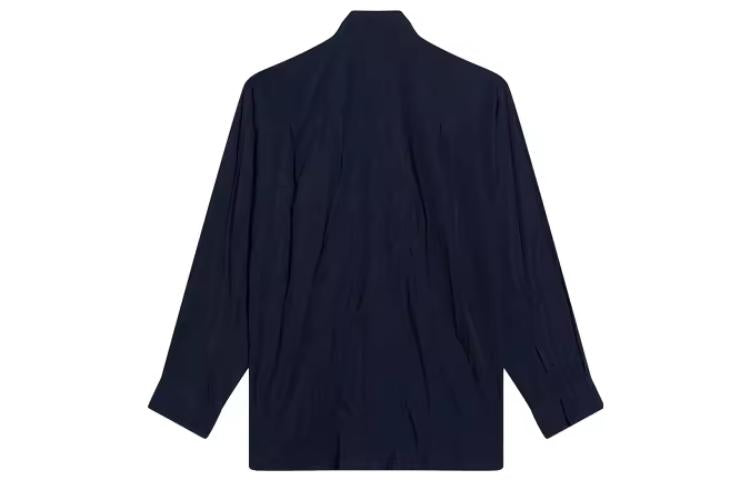 (WMNS) Balenciaga Long Sleeve Large Fit Shirt 'Blue' 658956TLM164100