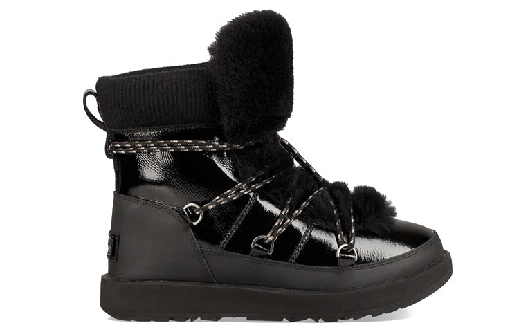 (WMNS) UGG Highland Waterproof Fleece Lined Black 1096467-BLK