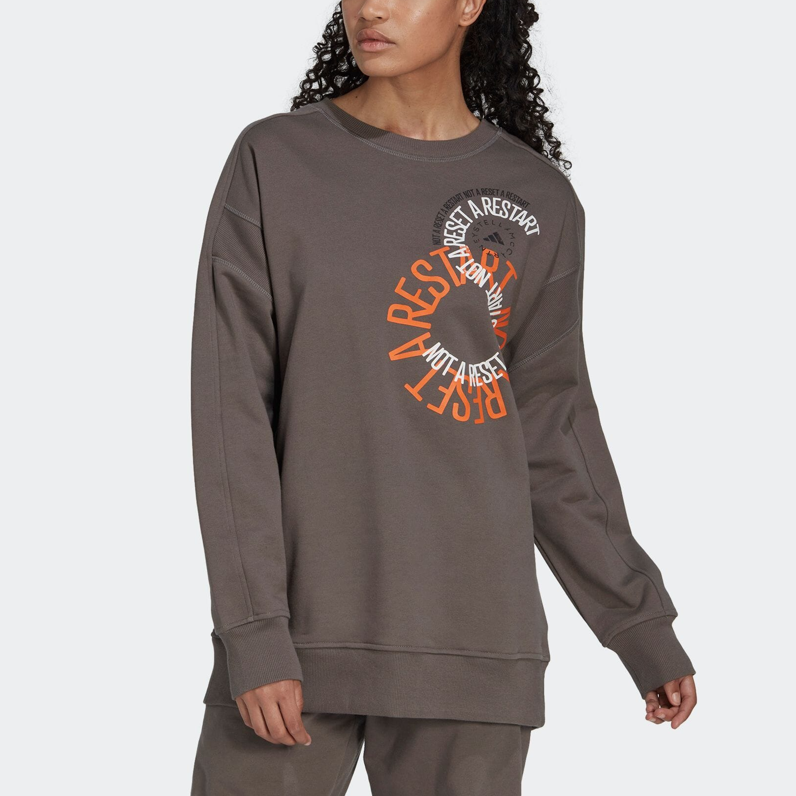 adidas by Stella McCartney Sportswear Sweatshirt 'Grey Brown' IB5889