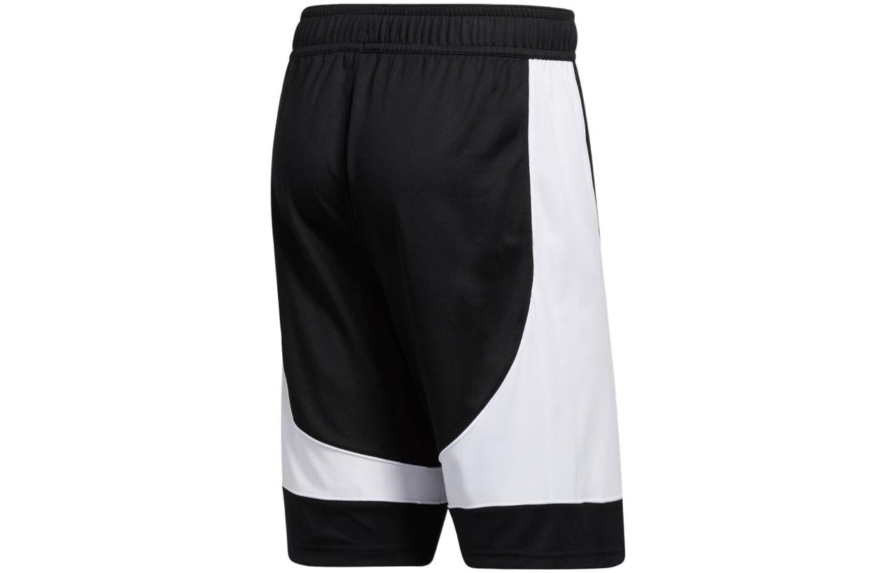 Men's adidas Logo Printing Contrasting Colors Basketball Sports Shorts Black FR9442