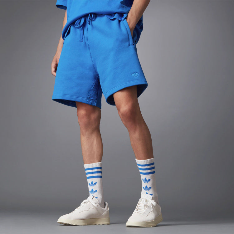 adidas originals Blue Version Series Solid Color Loose Lacing Sports Shorts H33446