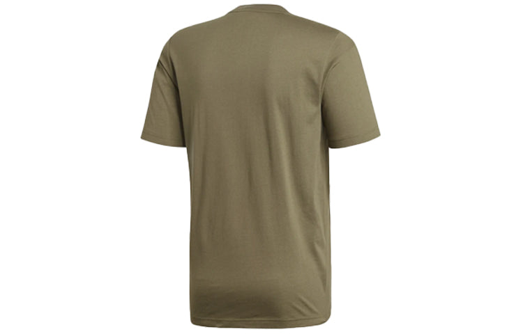 Men's adidas LIN TEE Sports Stylish Khaki Brown DU0412