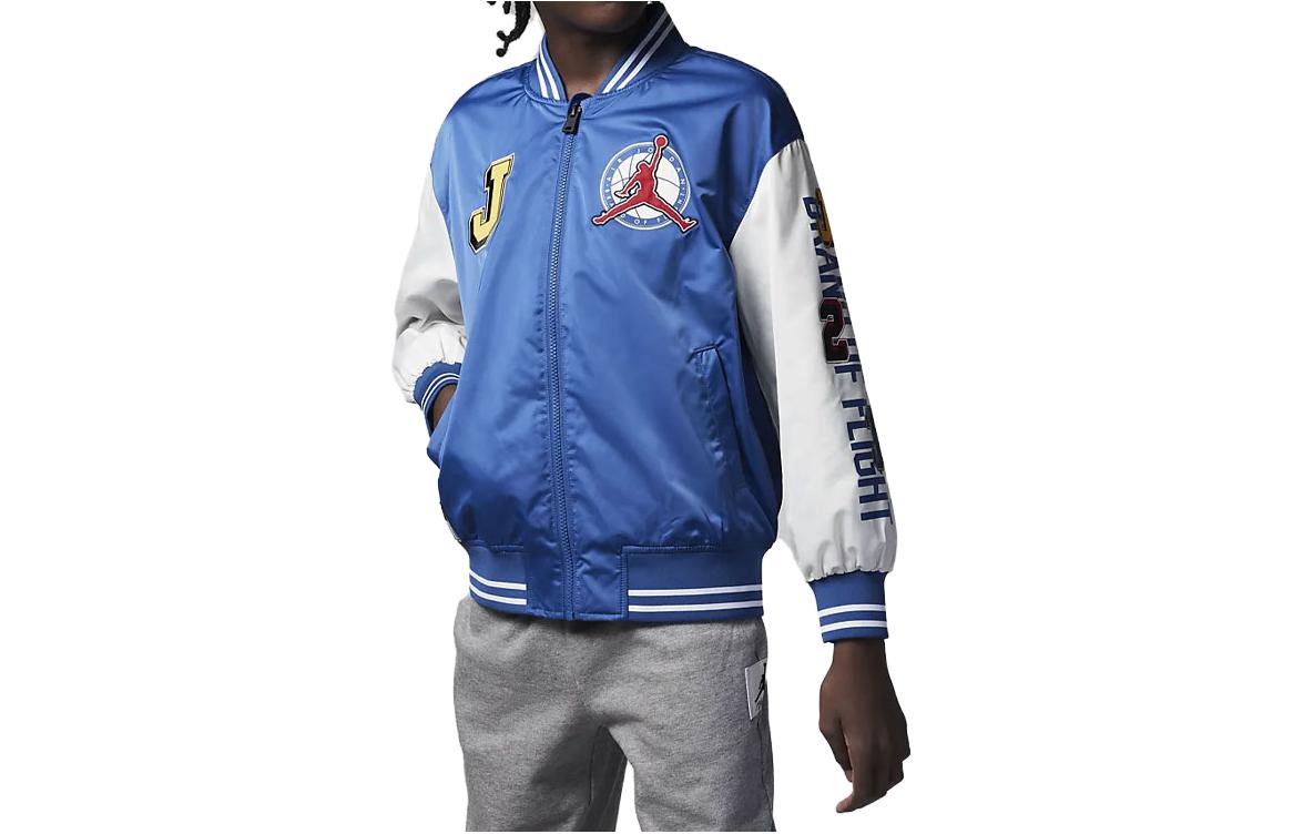 (GS) Air Jordan Leather Jacket 'Blue' FJ5347-485