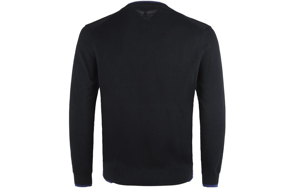 Men's KENZO Solid Color Pullover Round Neck Black FA55PU2023AB-99