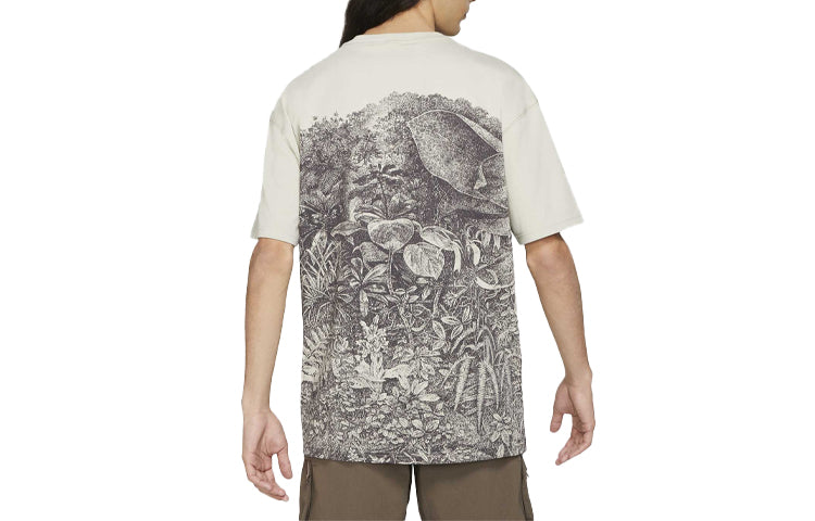Nike Casual Sports Round Neck Pullover Printing Short Sleeve White DJ2612-122