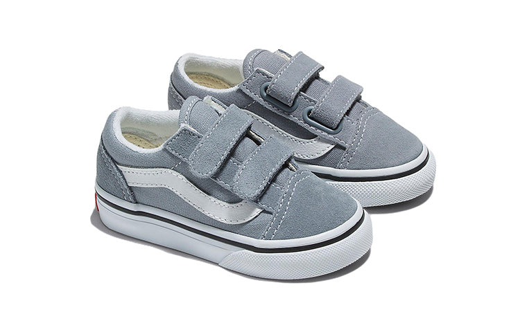 (TD) Vans Old Skool Hook And Loop 'Grey White' VN0A4VJJBM7