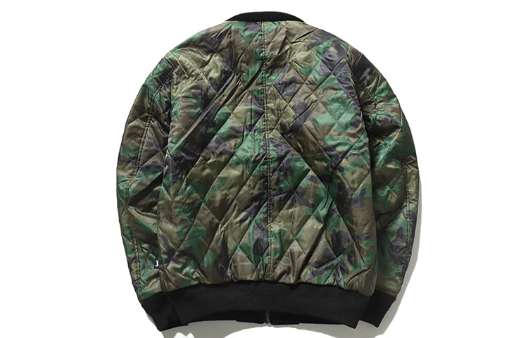 Stussy Double Sided Thicken Casual aviator Jacket Unisex Camouflage 115406
