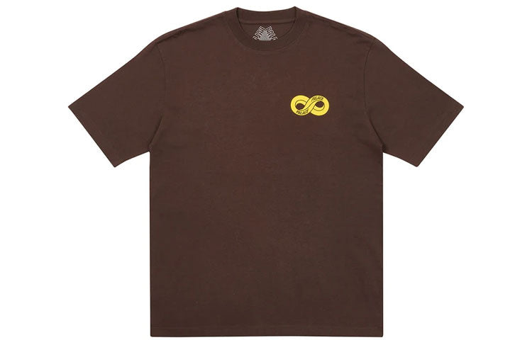 PALACE x INFINITY Crossover Chest Logo Loose Round Neck Short Sleeve Brown T-Shirt P20TS042