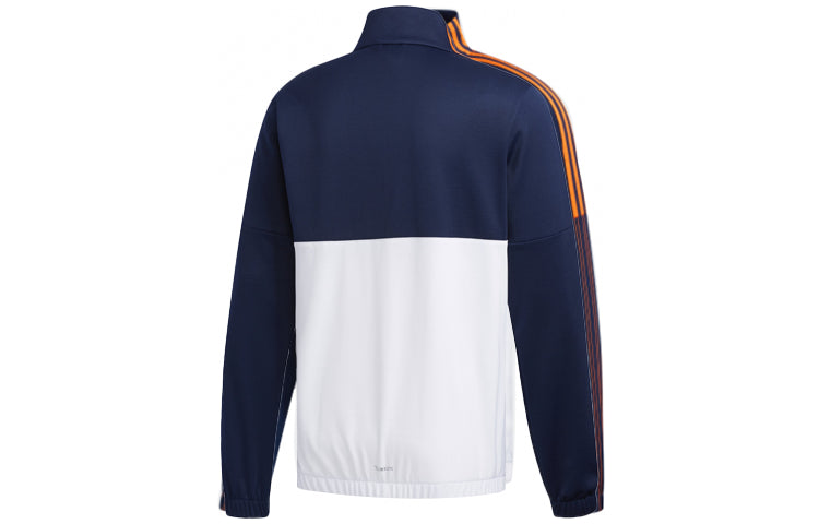adidas neo Stand Collar Athleisure Casual Sports Stay Warm Running Training Windproof Jacket Blue White EI4648