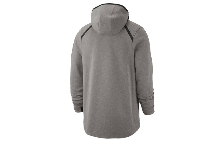 Nike Sports Basketball Printing Pattern hooded Long Sleeves Jacket Gray 940885-032