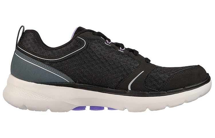 (WMNS) Skechers Go Walk 6 Low-Top Black/Purple 124518-BKLV