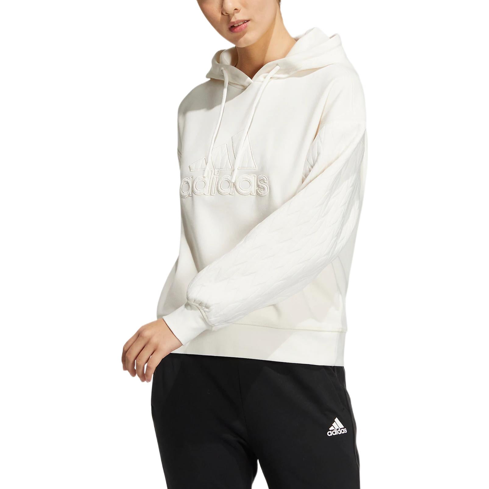 (WMNS) adidas Met Hoodie Asia Sizing 'White' HM7104