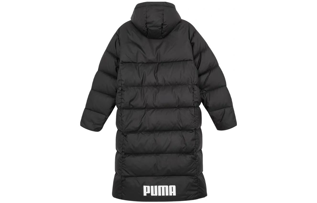 PUMA Long Oversized Down Coat 'Black White' 587721-01