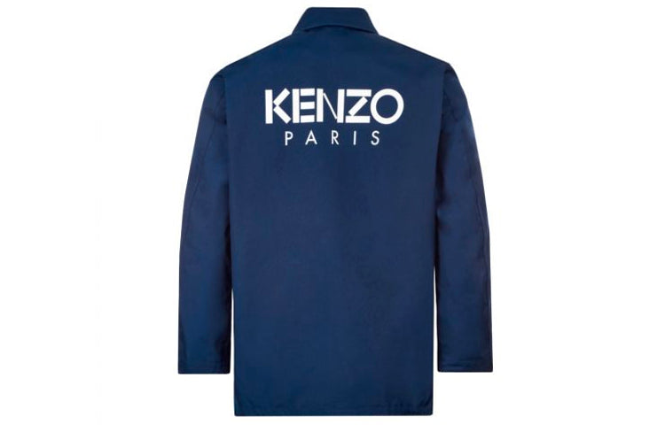 Men's KENZO Back Alphabet Logo lapel Jacket Navy Blue FA55OU3641NK-77