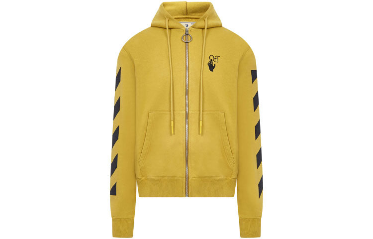 Men's Off-White Arrow Zipper Turmeric OMBE001F20FLE0071610