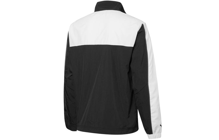 PUMA Ferrari Race Statement Jacket Colorblock Stand Collar Woven Black 533714-01
