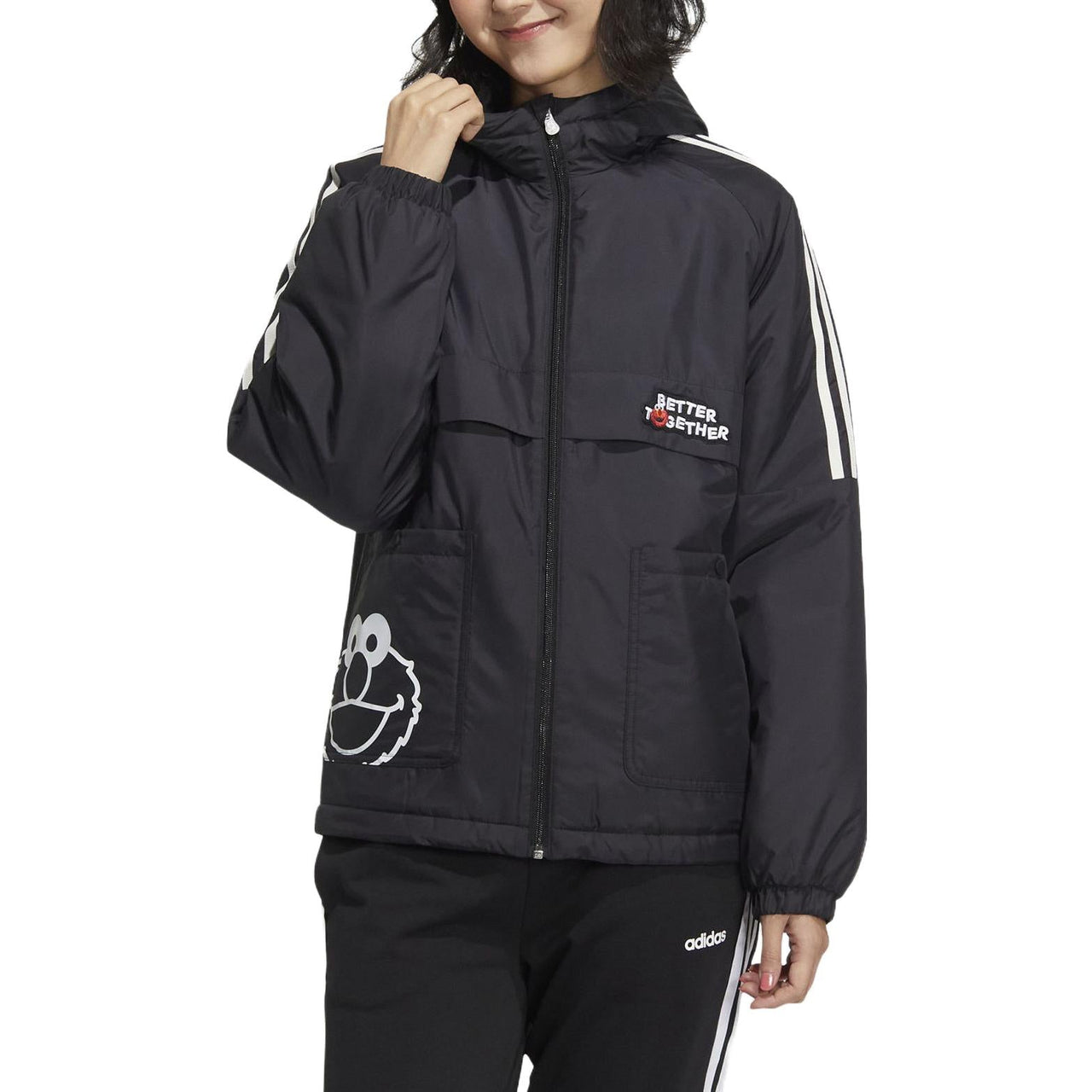 (WMNS) adidas X Sesame Street Jacket 'Black' HM7478