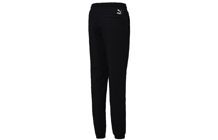 PUMA Graphic Casual Sweatpants 'Black Blue' 596050-01