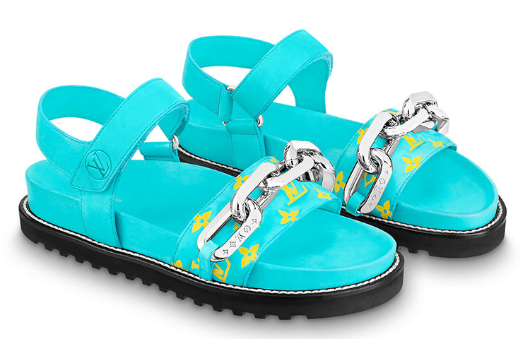 (WMNS) LOUIS VUITTON Paseo Comfort Flat Sandals 'Blue' 1A90QC