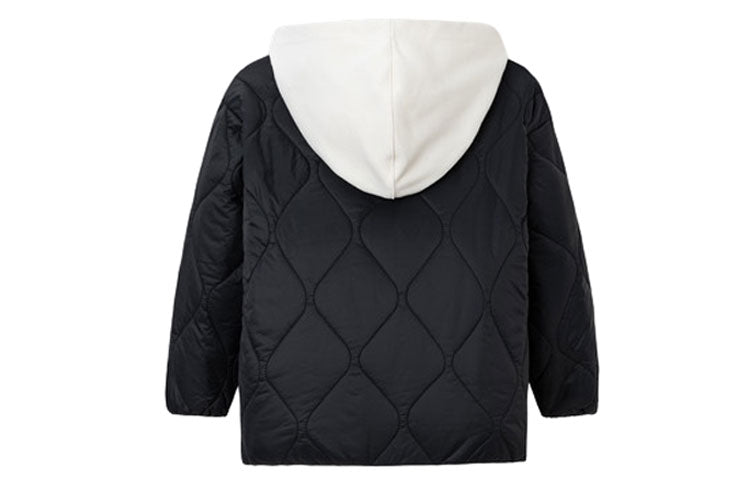 (PS) Converse Color-blocked Detachable Hood Short Cotton Jacket Asia Sizing 'Black White' CV2342150PS-004