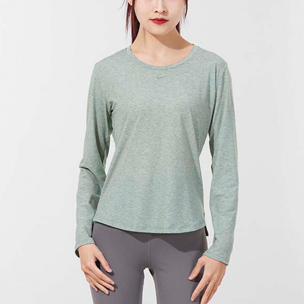 (WMNS) Nike Solid Color Training Sports Quick Dry Long Sleeves Light Blue T-Shirt DD0621-357