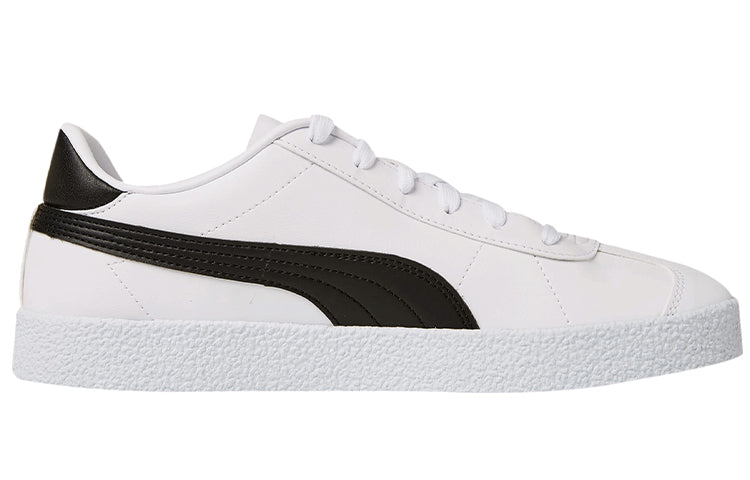 PUMA Club SL Casual Skateboarding Shoes White Black 385233-02