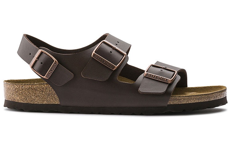 Birkenstock Milano Birko-Flor Sandals 'Dark Brown' 34701