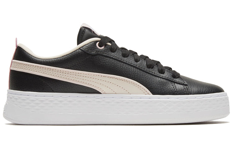 (WMNS) PUMA Smash Platform Piping Black 373315-01