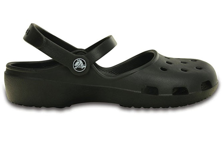 (WMNS) Crocs Karin Clog Beach Sandals Shoe Black 202494-001