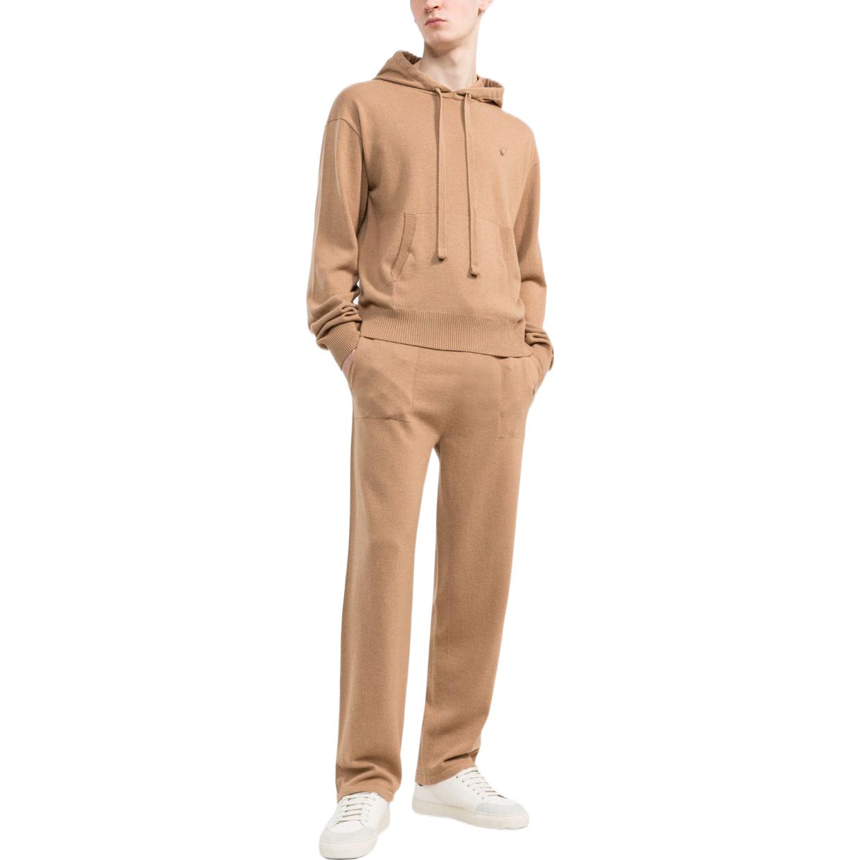 Off-White Logo Embroidered Cashmere Hoodie OMHA143S22KNI0016262